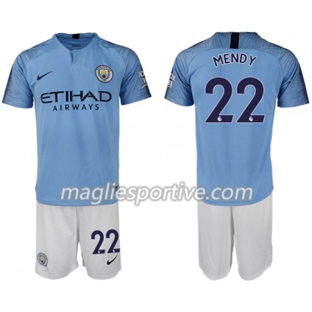 Completo Calcio Manchester City MENDY 22 Bambino Divisa Prima 2018/2019